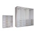 Guarda-Roupa Casal Catedral 6 Portas 12 Gavetas e Cômoda 1 Porta 7 Gavetas Branco - Panorama Móveis