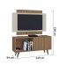 Rack com Painel Málaga para TV Até 50 Polegadas Ripado 1 Porta Flex Canelato/Natura/Off White - Atualle Móveis