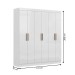 Guarda-Roupa Casal Paris 6 Portas 2 Gavetas Branco - Maxel