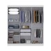 Guarda-Roupa Casal Paris 6 Portas 2 Gavetas Branco - Maxel