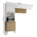 Cozinha Compacta Urbane 9 Portas Ripado 3d Freijó/Supremo - Kits Paraná