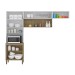 Cozinha Compacta Urbane 9 Portas Ripado 3d Freijó/Supremo - Kits Paraná
