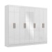 Guarda-Roupa Paris 8 Portas 4 Gavetas com Espelho Branco - Maxel