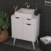 Armário de Banheiro 2 Portas 1 Gaveta Bn3637 Branco - Tecno Mobili