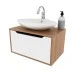 Armário de Banheiro 1 Porta Bn3646 Amêndoa/Branco - Tecno Mobili