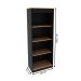 Estante para Livros 3 Prateleiras Me4150 Amêndoa/Preto - Tecno Mobili