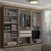 Guarda-Roupa Casal Odisseia 6 Portas 2 Gavetas com Espelho Tex/Off White - Panorama Móveis
