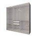 Guarda-Roupa Solteiro Triunfo 3 Portas 2 Gavetas Branco - Panorama Móveis