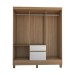 Guarda-Roupa Casal Sena 6 Portas 2 Gavetas Amêndola Touch/Off White - Panorama Móveis