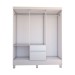 Guarda-Roupa Casal Sena 6 Portas 2 Gavetas Branco - Panorama Móveis