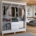 Guarda-Roupa Casal Sena 6 Portas 2 Gavetas Branco - Panorama Móveis