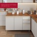 Bancada de Cozinha Kit Ilha Gourmet Requinte 3 Portas Ripado Nature/Areia - Henn