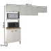 Cozinha Compacta Viena 7 Portas 2 Prateleiras Off White/Canelato - Atualle Móveis