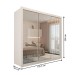 Guarda-Roupa Solteiro Moniz 3 Portas de Correr 4 Gavetas Espelhado Branco - Panorama Móveis