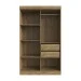 Guarda-Roupa Solteiro New Recife 4 Portas 2 Gavetas Off White/Nogueira - Doripel