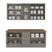 Cozinha Completa Americana 9 Portas 3 Gavetas com Vidro 100% Mdf Cinza - Henn