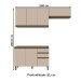 Cozinha Compacta Connect 7 Portas 2 Gavetas 100% Mdf Duna/Cristal - Henn