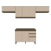 Cozinha Compacta Connect 8 Portas 2 Gavetas 100% Mdf Duna/Cristal - Henn