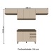 Cozinha Compacta Connect 8 Portas 2 Gavetas 100% Mdf Duna/Cristal - Henn