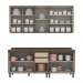Cozinha Compacta Reflecta 10 Portas 2 Gavetas com Vidro 100% Mdf Duna/Cristal - Henn