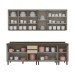 Cozinha Compacta Reflecta 12 Portas 2 Gavetas com Vidro 100% Mdf Duna/Cristal - Henn