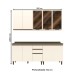 Cozinha Compacta Reflecta 10 Portas 2 Gavetas com Vidro 100% Mdf Off White - Henn