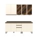 Cozinha Compacta Reflecta 10 Portas 2 Gavetas com Vidro 100% Mdf Off White - Henn