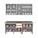Cozinha Compacta Reflecta 10 Portas 2 Gavetas com Vidro 100% Mdf Off White - Henn