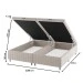 Base de Cama Box Queen Vision com Baú Turkey/Creme - Vian