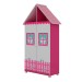 Guarda-Roupa Infantil Casinha 2 Portas 2 Gavetas 100% Mdf Pink/Branco - Gelius