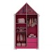 Guarda-Roupa Infantil Casinha 2 Portas 2 Gavetas 100% Mdf Pink/Branco - Gelius