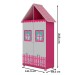 Guarda-Roupa Infantil Casinha 2 Portas 2 Gavetas 100% Mdf Pink/Branco - Gelius