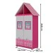 Guarda-Roupa Infantil Casinha 2 Portas 2 Gavetas 100% Mdf Pink/Branco - Gelius