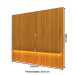 Painel para TV Até 85 Polegadas Nobre 1 Prateleira Ripado 100% Mdf Naturale - Gelius