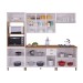 Cozinha Completa Firenze 14 Portas 2 Gavetas com Vidro 6171.135 Branco - Indekes