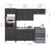 Cozinha Completa Firenze 12 Portas 2 Gavetas 6171.131 Chumbo - Indekes