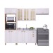 Cozinha Completa Firenze 12 Portas 2 Gavetas com Vidro 6171.132 Branco - Indekes