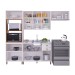 Cozinha Completa Firenze 12 Portas 2 Gavetas com Vidro 6171.132 Branco - Indekes