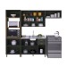 Cozinha Completa Firenze 12 Portas 2 Gavetas com Vidro 6171.132 Chumbo - Indekes