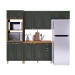 Cozinha Completa Firenze 12 Portas 2 Gavetas 6171.130 Chumbo - Indekes