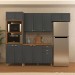 Cozinha Completa Firenze 12 Portas 2 Gavetas 6171.130 Chumbo - Indekes