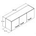 Armário Aéreo Cozinha 120 Cm 3 Portas Co6100 Ipê - Decibal