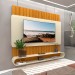 Painel para TV Até 75 Polegadas Prime 100% Ripado Mdf Naturale/Off White - Gelius