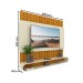 Painel para TV Até 75 Polegadas Prime 100% Ripado Mdf Naturale/Off White - Gelius