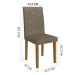 Mesa de Jantar 2 Lugares Florida 10083.6 Tecido Cacau - Indekes