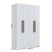 Guarda-Roupa Solteiro Orlando 4 Portas 2 Gavetas Branco - Doripel