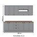 Cozinha Compacta Americana 11 Portas 3 Gavetas 100% Mdf Cinza - Henn