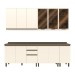 Cozinha Compacta Reflecta 12 Portas 2 Gavetas com Vidro 100% Mdf Duna/Off White - Henn
