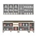 Cozinha Compacta Reflecta 12 Portas 2 Gavetas com Vidro 100% Mdf Duna/Off White - Henn