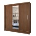 Guarda-Roupa Casal Castela 3 Portas 3 Gavetas com Espelho Cinamomo - Panorama Móveis